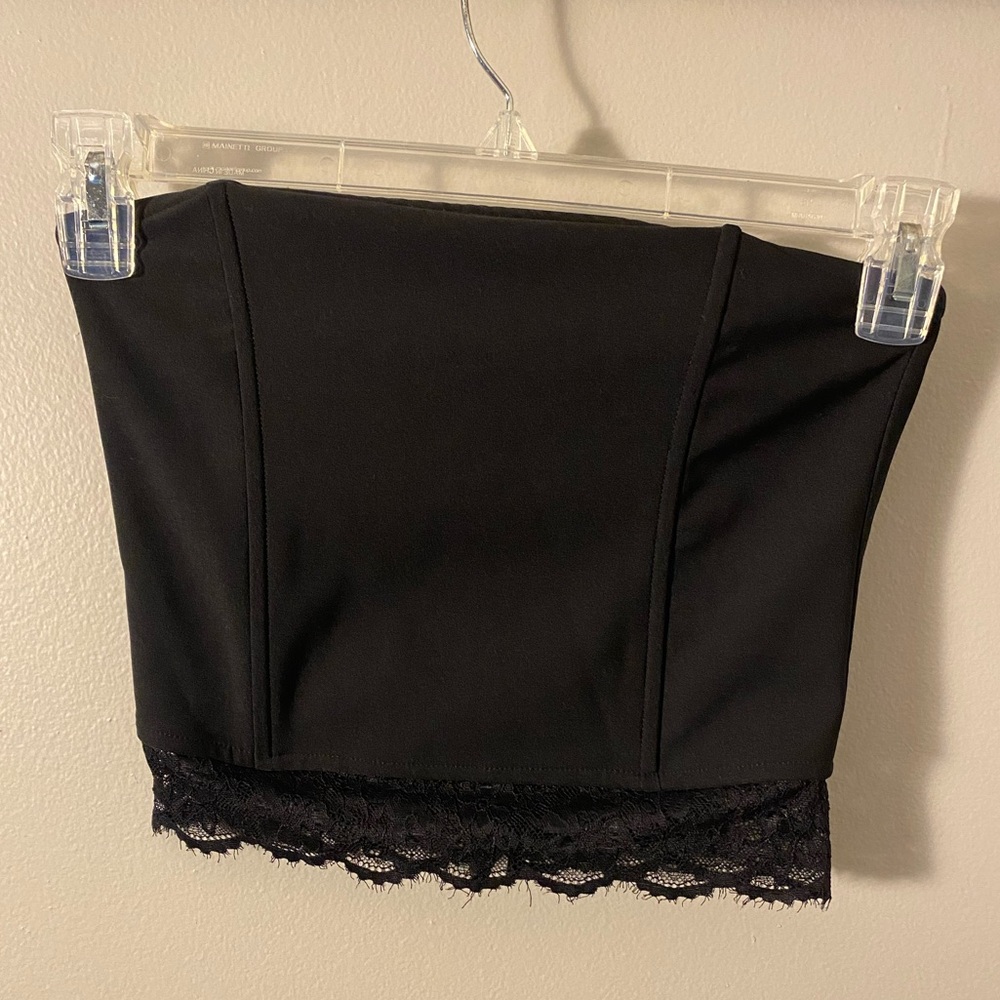 Edikted Black Corsette tube top Small New